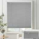 MYshade No-Drill Cordless Horizontal Mini Blinds – 40" W x 64" H Tool-Free Inside Mount Window Blinds with 1" Vinyl Slats, Light Filtering & Privacy, Child & Pet Safe, Gray