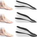 3 Pairs Height Increase Insoles, Heel Lifts for Shoes, Inserts for Men and Women, for Achilles Tendonitis and Leg Length Discrepancy (Man, 0.6"/1"/1.4" Height)