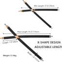 Suspenders for Men 1.4 Inch Wide Men's Suspenders with 4 Strong Clips X Back Heavy Duty Suspender Adjustable Elastic (Black)