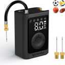 ETENWOLF P300 Plus Ball Pump, Electric Basketball Pump Inflation and Deflation, with 3200 mAh Rechargeable Battery, Air Pump for All Sports Balls (Black)