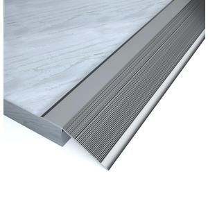 NeatiEase Threshold Ramps for Doorways, 48" Metal Floor Transition Strip Replacement, Aluminum Floor Reducer Molding for Carpet/Entry Door/Tile/Threshold/Wheelchair (Gray)