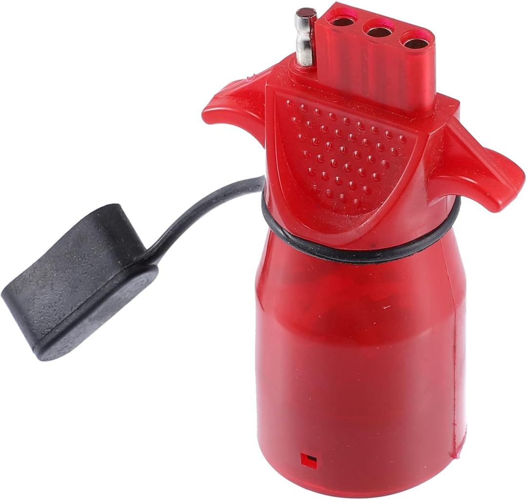 X AUTOHAUX 7 Pin to 4 Pin Trailer Connector 7 Way to 4 Way Round-to-Flat Trailer Adapter Converter Socket Plug for Tow Hitch Tailgate LED Waterproof 12V