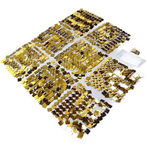 W Backdrop PanelsSequin Photo W Backdrop Panels Self Locking Shining Sequin Photo Backdrop Decoration for W Anniversary Party Gold Even Effect Your Elevate W Which to to (Square Shape Gold Color)