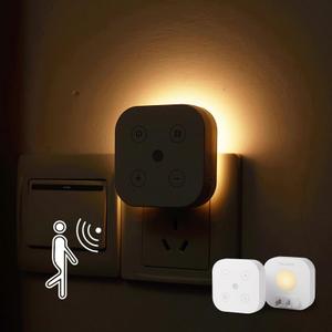 Smart Night Lights Plug into Wall, Adjustable Brightness, Wall Outlet Plug-in, Hallway Night Light, Stair Lights Indoor, Bathroom Night Light, LED Warm Soft