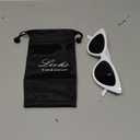 Retro Vintage Narrow Cat Eye Sunglasses for Women 90s Small Chic Style Trendy Sunnies UV400 Protection FZN7514