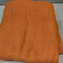 LAMIT Burnt Orange Linen Curtains for Living Room, 84 inch Length Light Filtering Semi Sheer Drapes Back Tab and Rod Pocket Farmhouse Panels for Bedroom, 2 Panels, 34 x 84 Inch