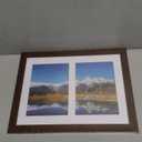 5x7 Double Picture Frame with Shatter-Resistant Glass - Fits Two 5x7 Photos or Use as One 11x14 Picture Frame - Signature Collection - Collage Frames for Wall Display - Walnut