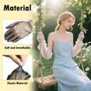 Women's Sexy Sheer Gloves Mesh Tulle Super Long Gloves Finger Glove Opera Christmas Costume Party Dance Glove 2 Pairs (Black, White) (Blue)