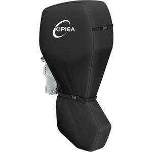 Kipiea 1300D Outboard Motor Cover Heavy Duty Waterproof, Trailerable Full Boat Engine Cover Anti UV, No Tears & No Fading, Boat Motor Cover Fit for Motor 115-150HP (100" Circumference x 75" Height)