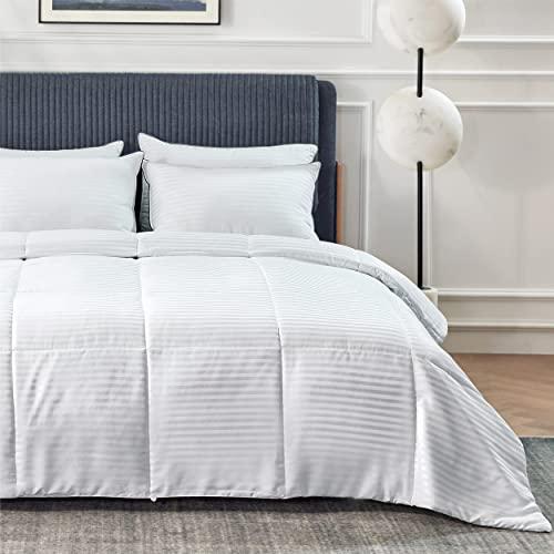 Amazon.com: Bedsure Duvet Insert Queen Size - Lightweight Comforter, Quilted Cooling Duvet Insert, Down Alternative Summer Comforter with 8 Tabs, Ultra Soft, Striped, Machine Washable, Queen, 88x88 inches : Home & Kitchen