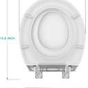 17" White Round Toilet Seat for Adult and Child, Built-In Potty Training Seat with Soft Quiet Close Non-Slip Design, Magnetic Kids Seat and Cover for Round/Oval Toilets, Easy to Install and Clean