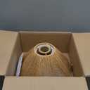 12.4" Wave Rattan Chandelier Pendant Lights Kitchen Island,Farmhouse Boho Chandeliers Adjustable Height Hanging lamp for Dining Room,Kitchen Ceiling Light Fixtures Hand Woven Wicker Lampshade