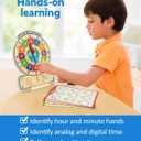 Coogam Wooden Clock Teaching Time Toy, Analog Digital Clock with Fly-Telling Time Board Game, Montessori Time Learning Educational Toy for 3 4 5 Year Old Homeschool Classroom Kids