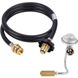 6 FT Propane Adapter Hose with 1lb Gas Regulator Assembly Replacement Kit Compatible for Coleman Roadtrip Portable Grill,Conversion Connect 1 Ib to 20 Ib Propane Tank Cylinder- POL LP Valve