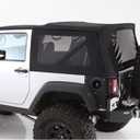 Black Diamond Soft Top with Tinted Rear and Side Windows Replacement for Wrangler JK 2 Door 2010-2017
