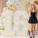 Light Up Numbers 4FT, Number 16 Light Up Sign Marquee Numbers 4 Feet Tall, Large 16 Marquee Number for 16th Birthday Party Decorations Mosaic Nmero