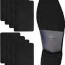 Black Shoe Sole Protector,Anti Slip Shoe Grips on Bottom of Shoes - Bottom Protector - Sole Guard - Non-Slip Shoe Pads for High Heels(6"x4" Black-4Pairs)