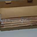 5/8 Diameter Curtain Rods 30-120 Inch, for 30-114 Inch Windows, Adjustable Splicing Wood Grain Curtain Rods for Windows with Brackets, Window Rod Long Small Curtains Rod, 2 Pack