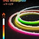 DeckTok Led Neon Lights Strip - 50FT Flexible Led Control with App/Remote Rope Lights Multiple Modes RGB IP65 Waterproof Outdoor Neon Music Sync Gaming Strip for Bedroom Wall Decor