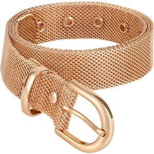 XZQTIVE Metal Waist Chain Belt for Women Fashion Watchband Gold Belt for Dresses Jeans Pants Elegant Ladies Chain