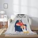 Funny Birthday Gifts for Dad Husband, Humor Dads Gifts from Daughter Son, Cozy Reviewing The Game Plan Design for Couch, Super Soft Throws Blanket for Couch Bed, Lounge and Napping, 60"x50"