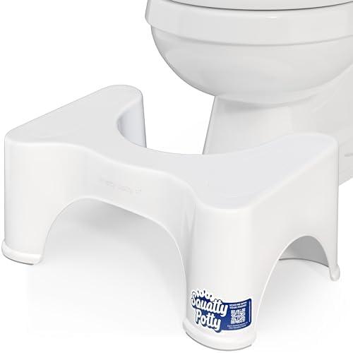 Squatty Potty The Original Bathroom Toilet Stool Height, White, 9 Inch (Pack of 1)
