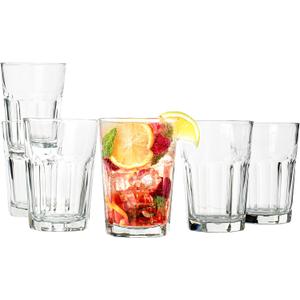 Vikko Drinking Glasses, 11.5 Ounce Glass Cups, Durable Glasses Drinking Set of 6, Stackable Water Glasses, Highball Glasses, Heavy Base Tumblers & Water Glasses, Dishwasher Safe Cups for Kitchen