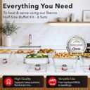 Sterno Disposable Half Size Chafing Dish Buffet Set with Fuel 6 Pack Kit for Parties, Catering & Holidays