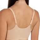 Seamless Padded Bralette - Wireless Full Coverage Bra, Adjustable Straps, V-Neck Comfort for Everyday Wear (L)