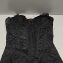 Womens Sheer Mesh Lace Floral Lingerie Dress Sexy Corset Bodycon Ruffle Mini Dresses with Underwire Bra Large