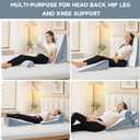 Bed Wedge Pillow for Sleeping, 3 Pcs Adjustable Height 4.5&7.5&12 Inch Triangle Pillow Wedge for Post Surgery, Acid Reflux, Snoring, Legs Pain Relief (Gray)