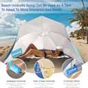 LOTTAFUN Beach Shelter Umbrella,Premiere UPF 50+ Umbrella Shelter with Patented Side Panels and Tilt Mechanism, Heavy-Duty Center Pole, Anchor for Sand and Grass