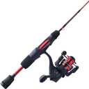 Ugly Stik 28" Carbon Ice Spinning Rod and Reel Combo, 5 Size Reel, 1 Piece Fishing Rod, Medium Light Rod Power, 2-6 lb Line Rating