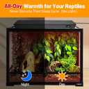 REPTI ZOO Reptile Heat Panel Adjustable Temperature Reptile Heating Plate, Mountable Under Lid, for Hermit Crabs/Leopard Geckos/Turtles/Snakes/Lizards