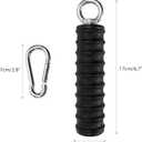 2Pcs Ergonomic Single Handle Tricep Attachment Cable Machine, Maximum Advantage Grip Attachments, Pull Up Rope, Rope Arm, Pulldown Bar Workout, Strength Hand Grips for Gym (2 Carabiners Included)