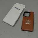 Folosu Compatible with iPhone 14 Pro Case Wallet with Card Holder, 360Rotation Finger Ring Holder Kickstand, RFID Blocking Leather Protective Double Buttons Shockproof Cover 6.1 Inch Brown