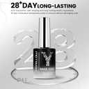 2 x YOKE FELLOW Base Coat Nail Polish - 16ML No Wipe Base Coat for Soak Off LED Nail Lamp Nail Polish Gel Upgraded Long-Lasting DIY Home and Nail Salon