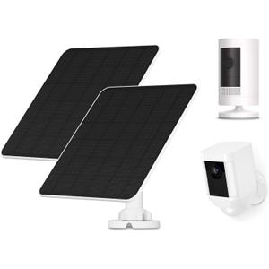 Solar Panel for Ring Camera, 5W Solar Panel Charger for Stick Up Cam/Pro Battery, Spotlight Camera/Pro/Plus, Wyze Battery Pro, 9.8ft Cable, IP65 Waterproof, 4 Pack