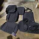 for Tacoma Seat Covers Custom Fit for 2016-2023 Crew Double Access Cab/Extended Cab Toyota Tacoma with Water Proof Faux Leather - Center Console Armrest Covers - Fully Covered (Black)