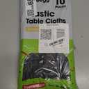 10 Pack Black Disposable Tablecloth, 54108 Inches Waterproof Plastic Rectangle Table Cover, Leakproof & Sturdy Table Cloth for for Wedding, Birthday, Picnic, Holiday Party Decoration