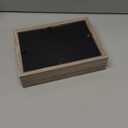 AEVETE 5x7 Double Picture Frames Hinged Wood Folding Picture Frames Vertically Display, Real Glass Front, Gray