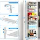 VyGrow Over the Door Pantry Organizer, 8-Tier Over the Door Organizer with Adjustable Basket, Pantry Door Organization for Pantry Kitchen Storage Room Spice Rack, White