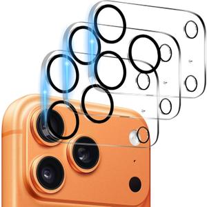 Dengduoduo 3 Pack Camera Lens Protector for iPhone 17 Pro Max, Tempered Glass, Ultra HD, 9H Hardness, Anti-Scratch, Case Friendly, Easy to Install [No Affect on Night Shots] (Clear)