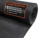 AiBOB Garage Floor Mat, 30 X 36 inches, Oil Spill Mat Under Car, Waterproof Backing Absorbent Pad Protects Floor, Durable, Reusable, Black