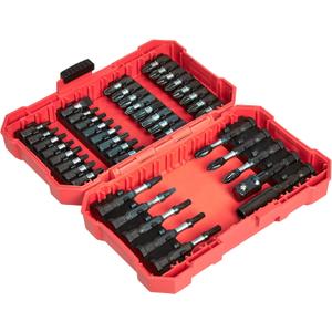 Amazon Basics 42-Piece Impact Screwdriver Bit Set Phillips, Slotted and Torx, One Size