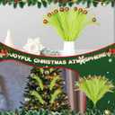 36 Pcs Christmas Tree Topper 17'' Lime Green Curly Tree Picks with Red Ball Xmas Artificial Green Stems for Winter Holiday Home Wreath Craft Decoration Supplies