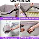 Dog Car Seats for Small Medium Dogs,PU Leather Car Seat Boosters,Foldable Puppy Cat Carseats (Grey, Small Dog)