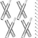18 inch Drawer Slides 4 Pairs (8pcs) Full Extension Ball Bearing Drawer Rails Side Mount 3 fold Metal Dresser Runners for File Cabinet Trash Can Kitchen Wardrobe Glides 18" Silver 100 LB Capacity