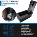 Barska 0.22 Cu. Ft. Hidden Floor Safe with Key Lock Solid Steel Construction, Concealed Design, Dual Locking Bolts Secure Storage for Home, Business, Jewelry, Cash & Valuables