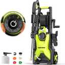 Adjustable 4000 Max PSI Pressure Washer, 2 Max GPM Power Washer with 33 FT Hose Reel, Steel Wand, 500ml Foam Cannon, 4-Nozzle Set, Electric Pressure Washer for Cars, Fences, Patios
